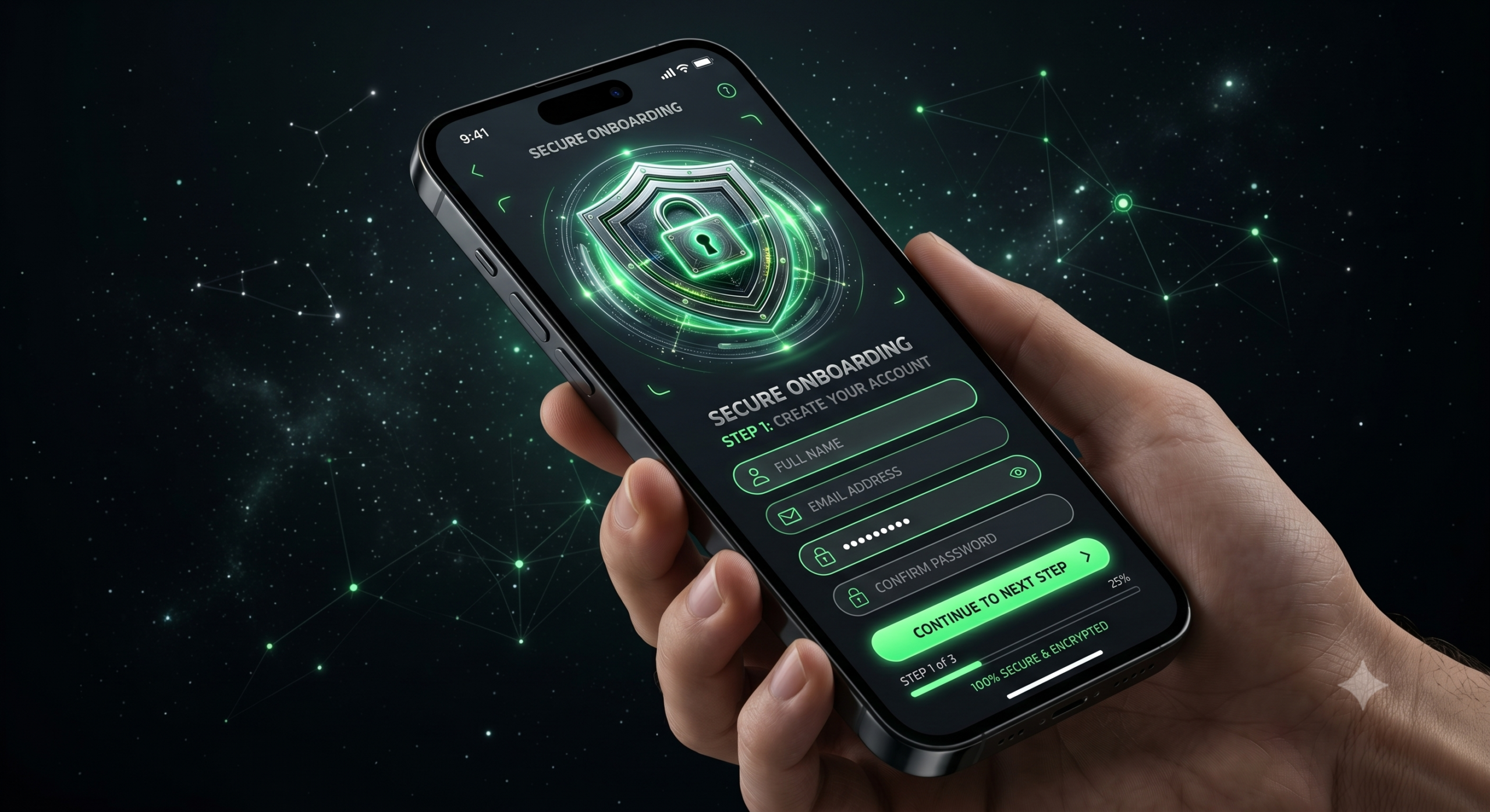 หน้าจอสมาร์ทโฟนแสดงขั้นตอน OKCASINO สมัครสมาชิก ผ่านระบบอัตโนมัติที่ปลอดภัยด้วยการเข้ารหัส SSL