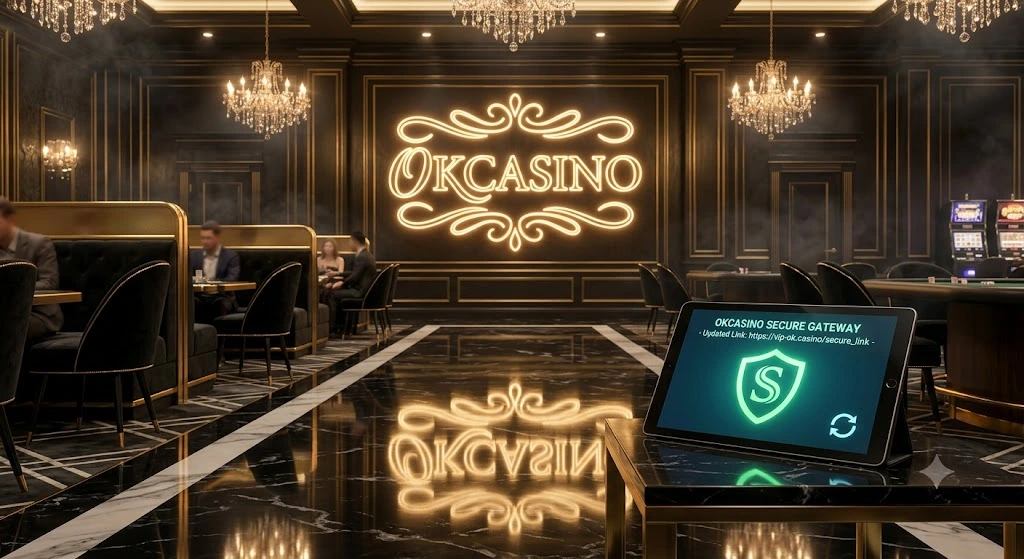 หน้าจอแท็บเล็ตแสดงผลทางเข้า OKCASINO ล่าสุด ที่ได้รับการตรวจสอบมาตรฐานความปลอดภัยทางไซเบอร์และเชื่อมต่ออย่างเสถียร